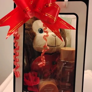 Squeaker Monkey Valentines Day Gift Basket